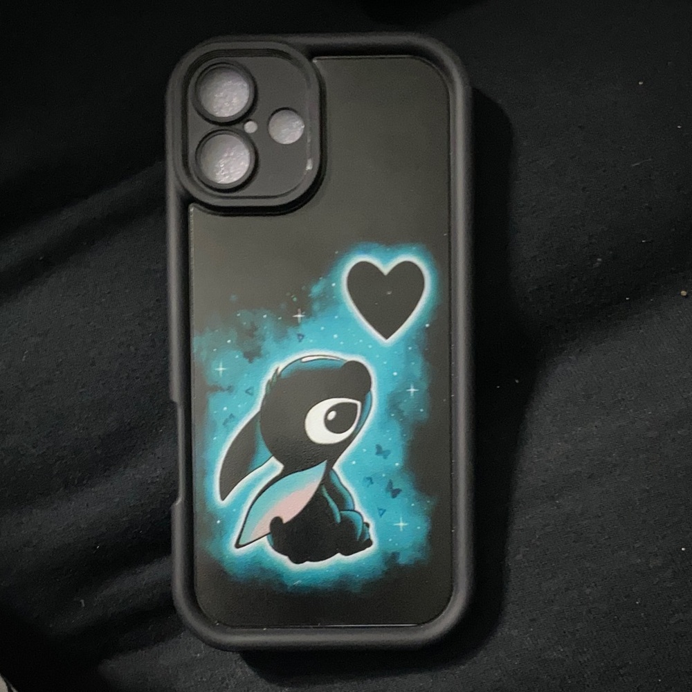 Black & Blue Stitch Case - iPhone 16 Plus